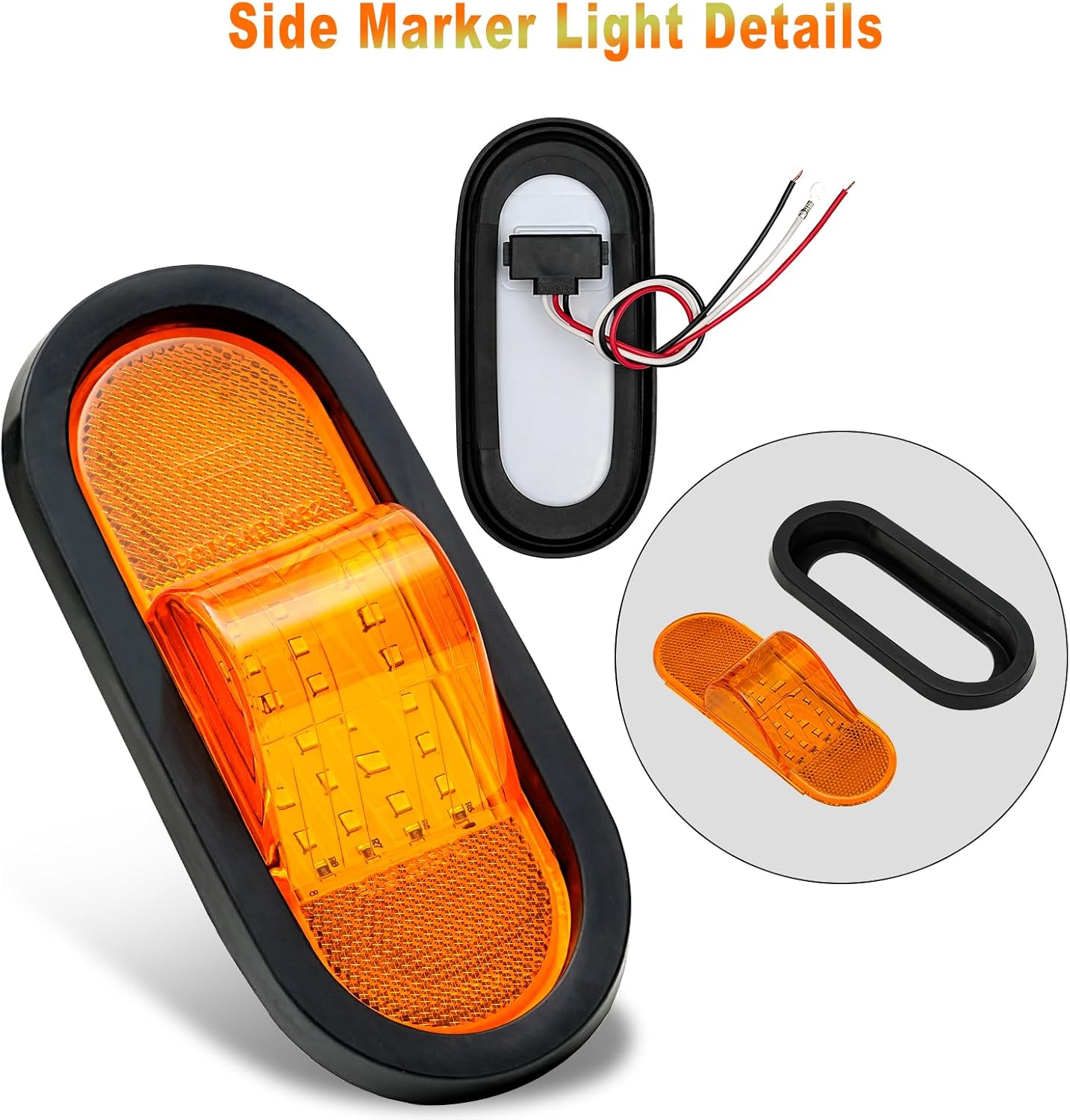 Amber 6.5 inch trailer turn signal light
