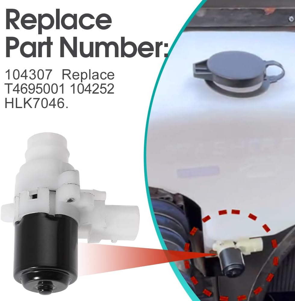 Windshield Wiper Washer Reservoir Fluid Pump for Kenworth