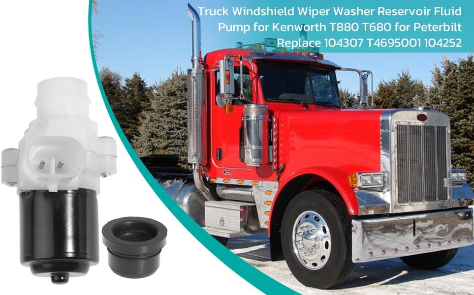 Windshield Wiper Washer Reservoir Fluid Pump for Kenworth