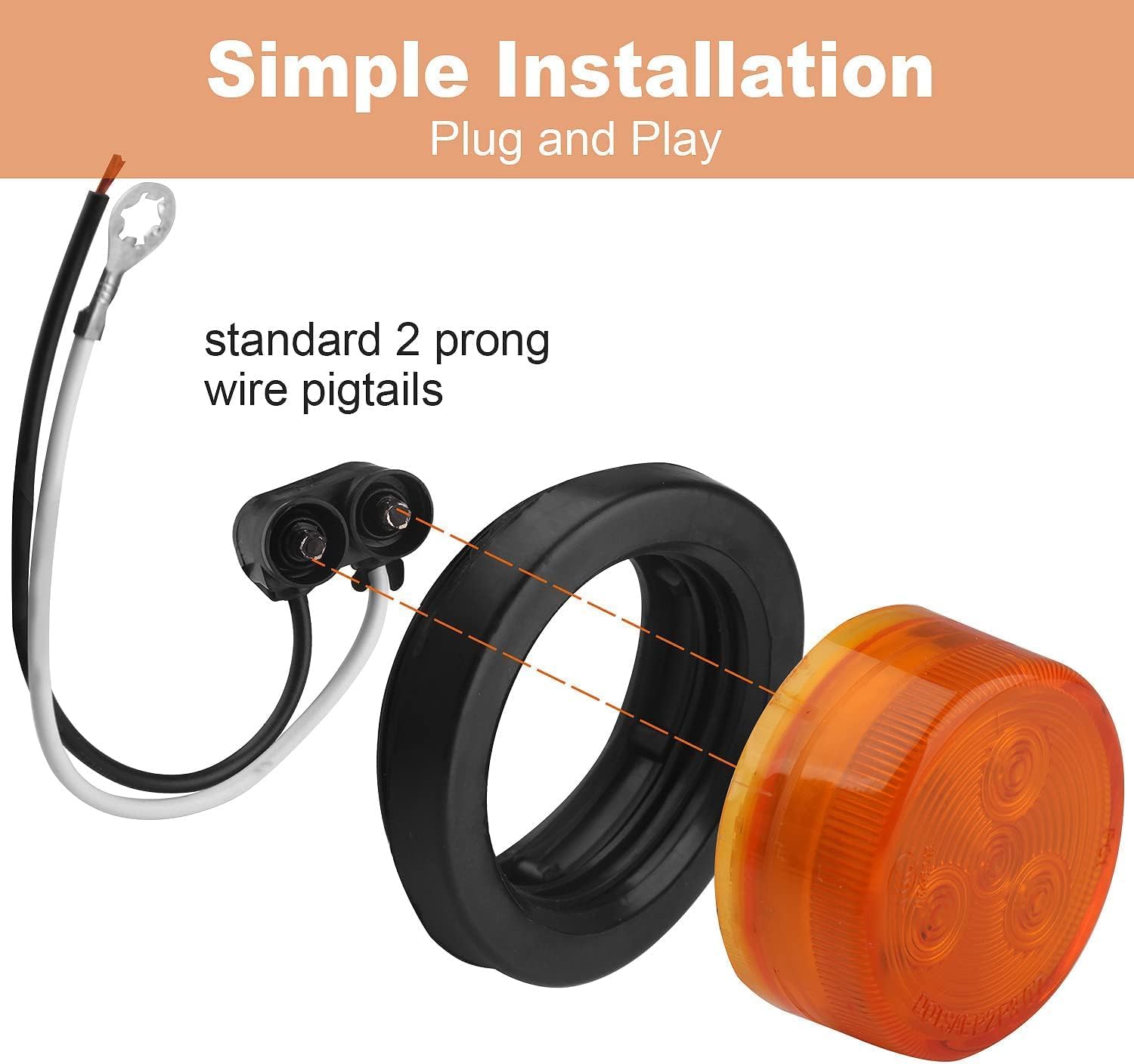 2" Inch Round LED Marker Lights