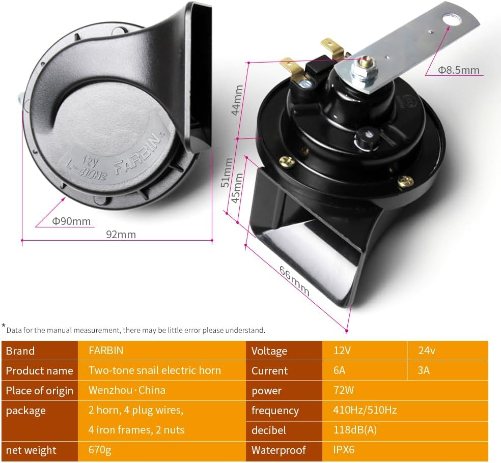 Universal Electric Horn - 12V 110dB
