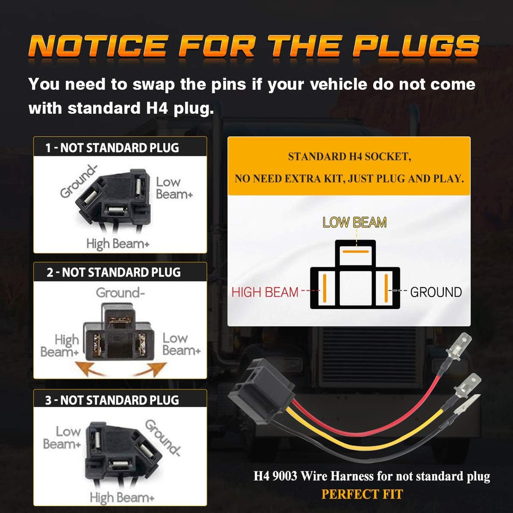 4x6 Inch LED Headlights 60W (4 pack)