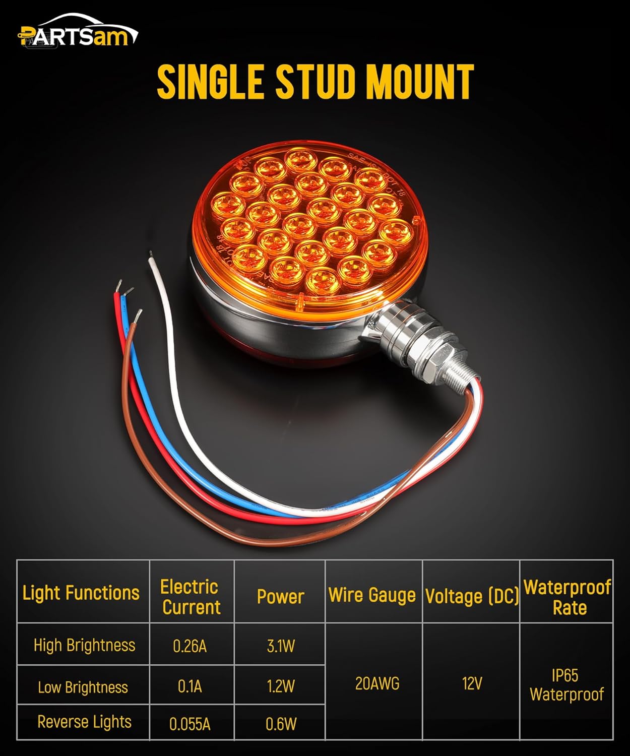 Pedestal round strobe light