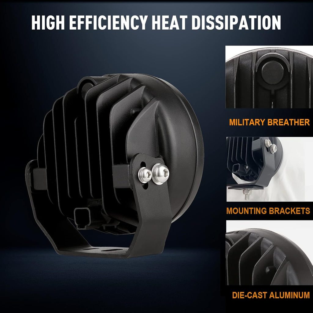 5 Inch Round Led Lights 160Wats (2pack)