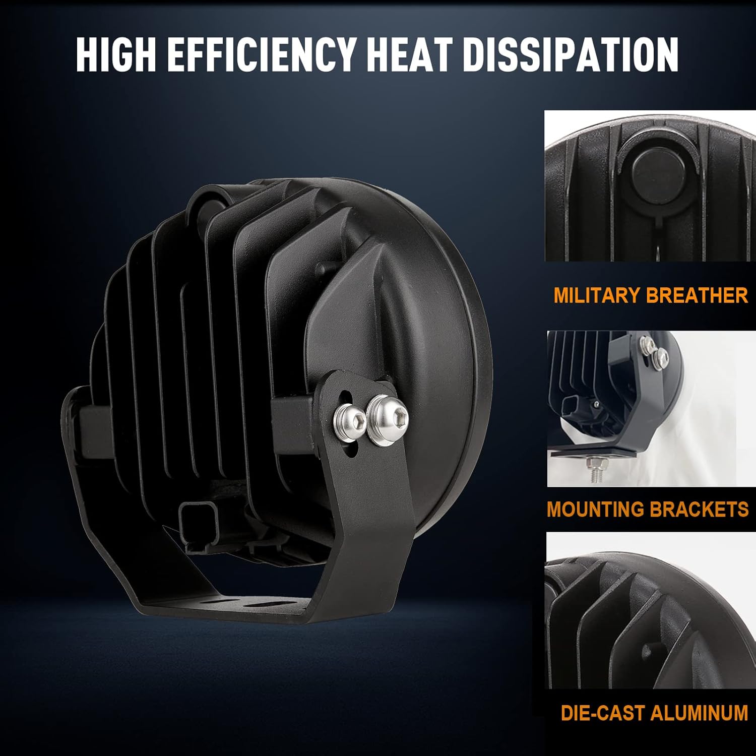 5 Inch Round Led Lights 160Wats (2pack)