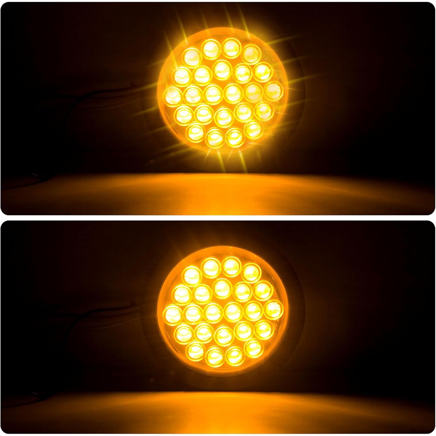 4'' Round Amber Strobe Light/ (1 pcs)