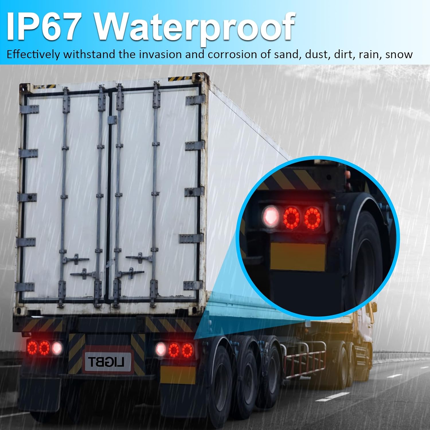 4 Inch Red White LED Round ligh