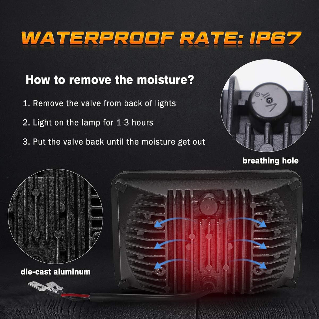 4x6 Inch LED Headlights 60W (4 pack)