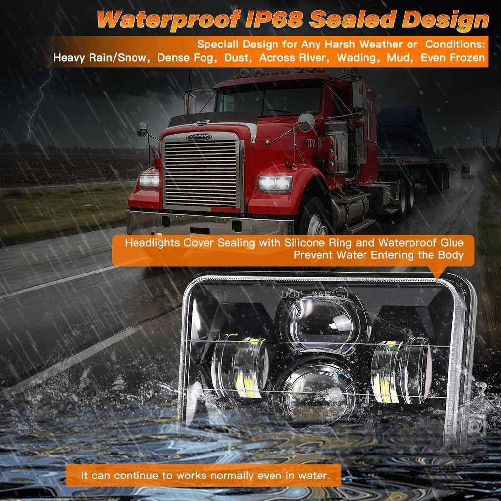 LED Headlights Aluminun Frame 65W