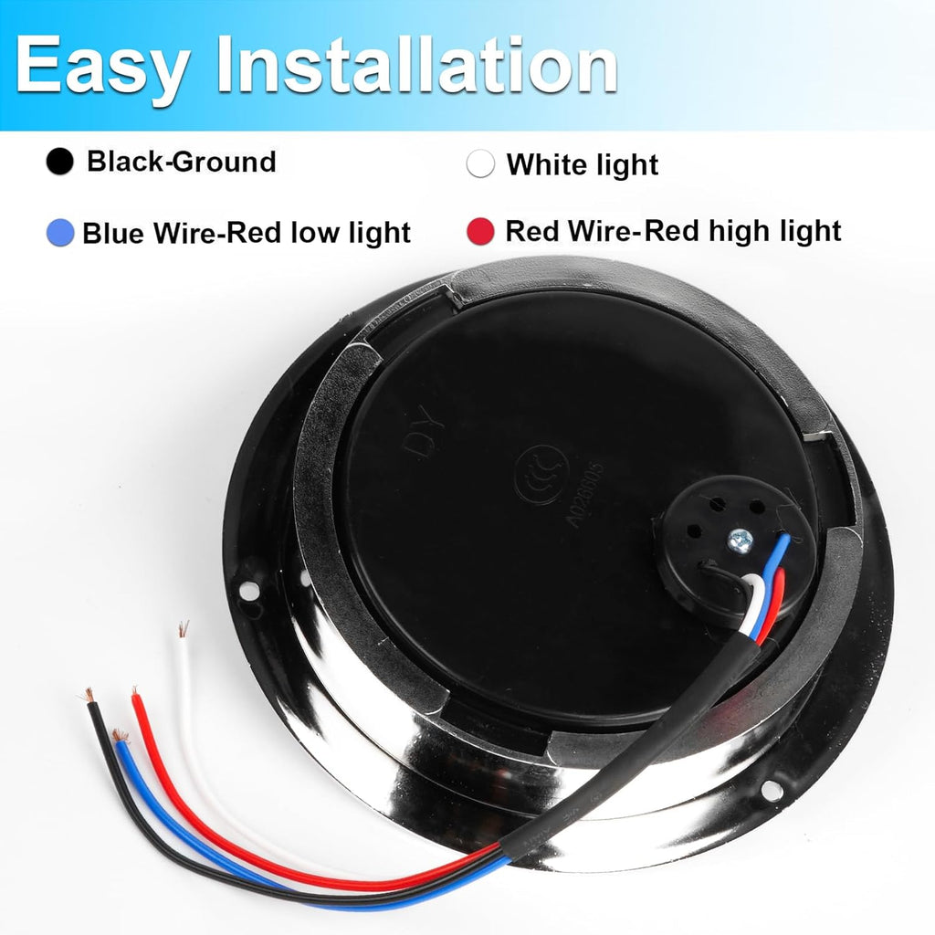 4 Inch Red White LED Round ligh