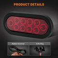 6 Inch Oval LED Red Light