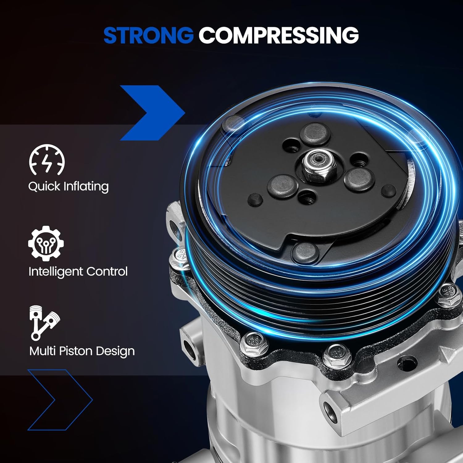 A/C Compressor with Clutch Compatible with Kenworth
