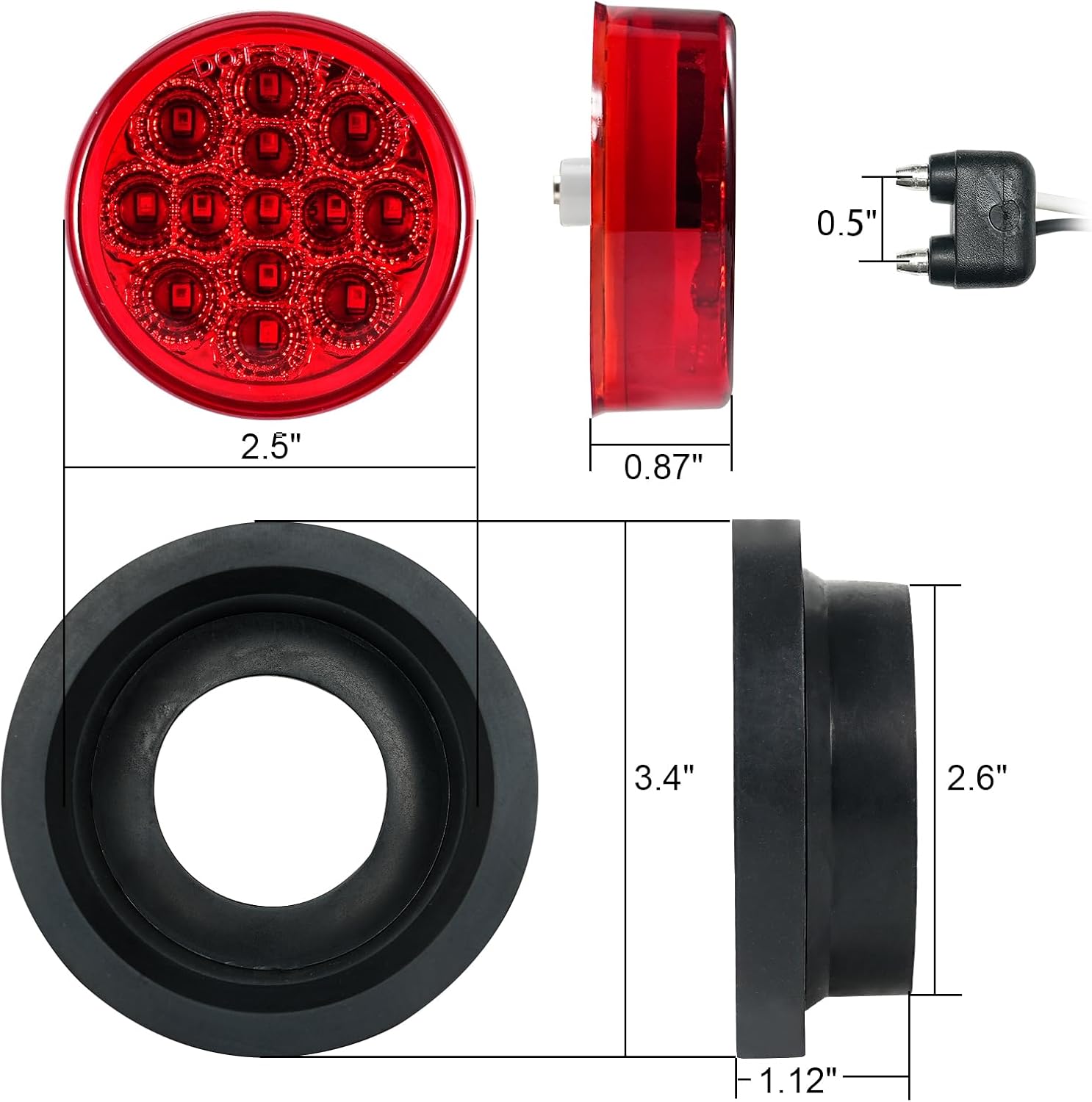 2.5'' Inch LED Marker Lights