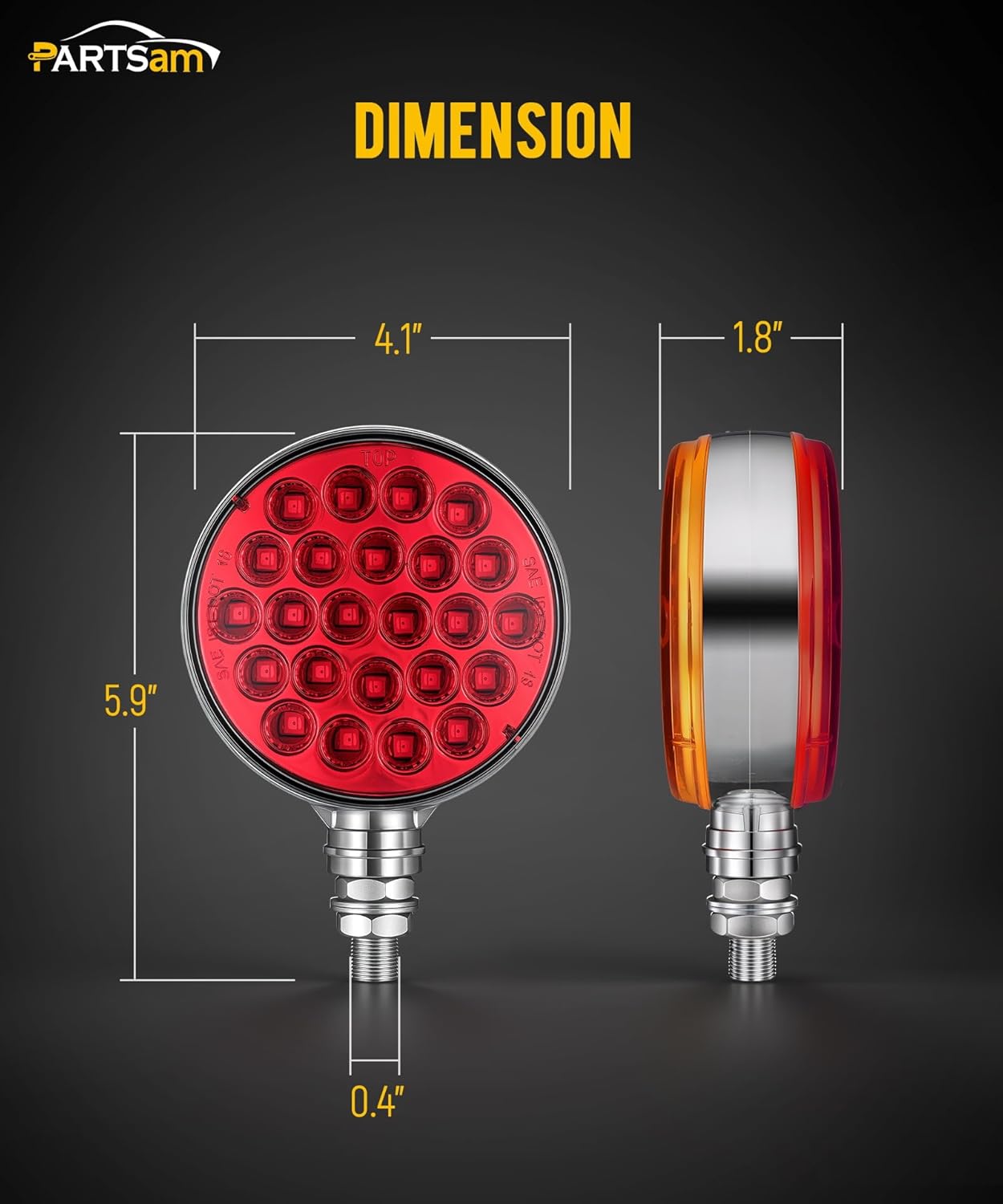 Pedestal round strobe light