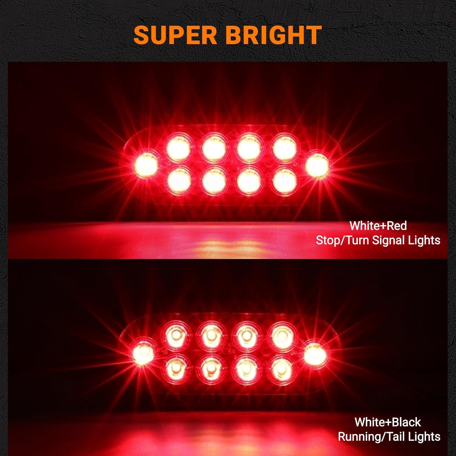 6 Inch Oval LED Red Light