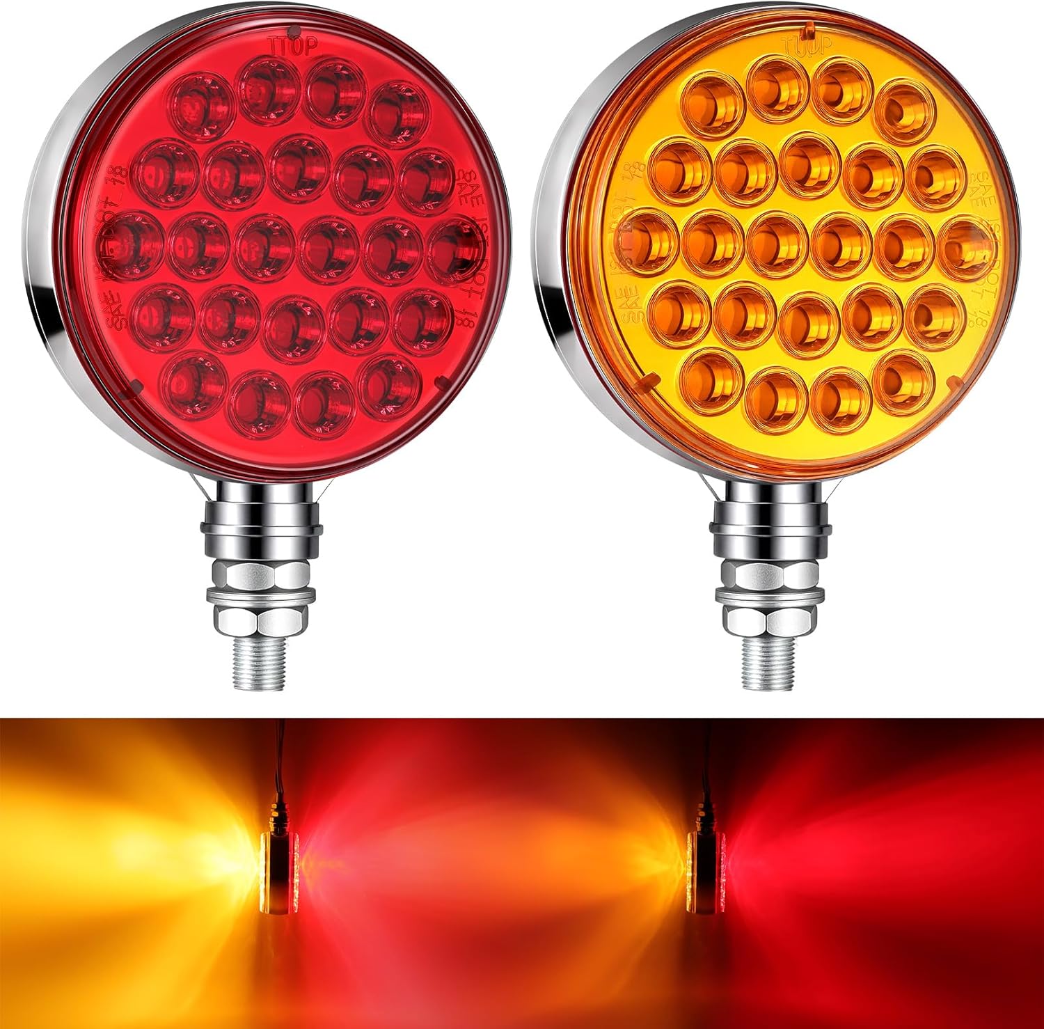 Pedestal round strobe light