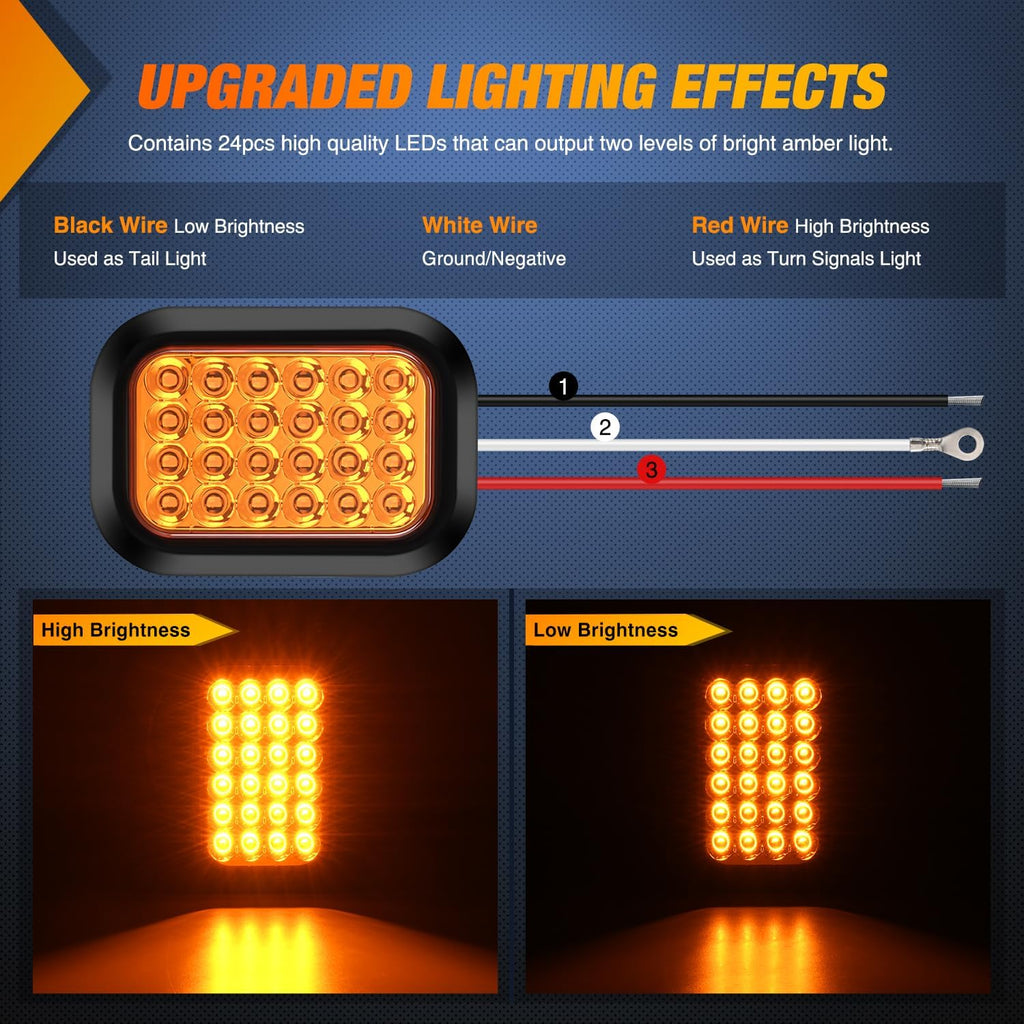 5” X 3” Rectangular lights. (x1)