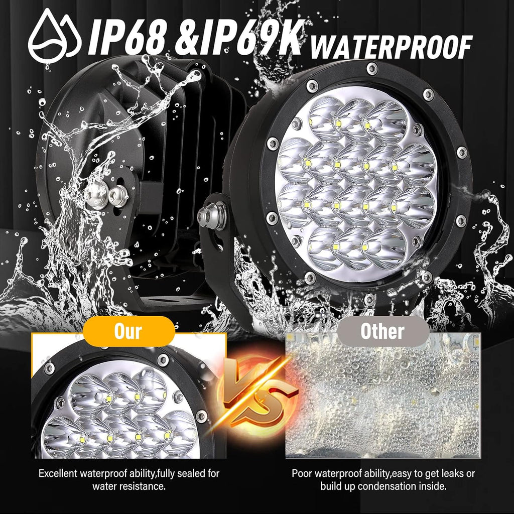 5 Inch Round Led Lights 160Wats (2pack)