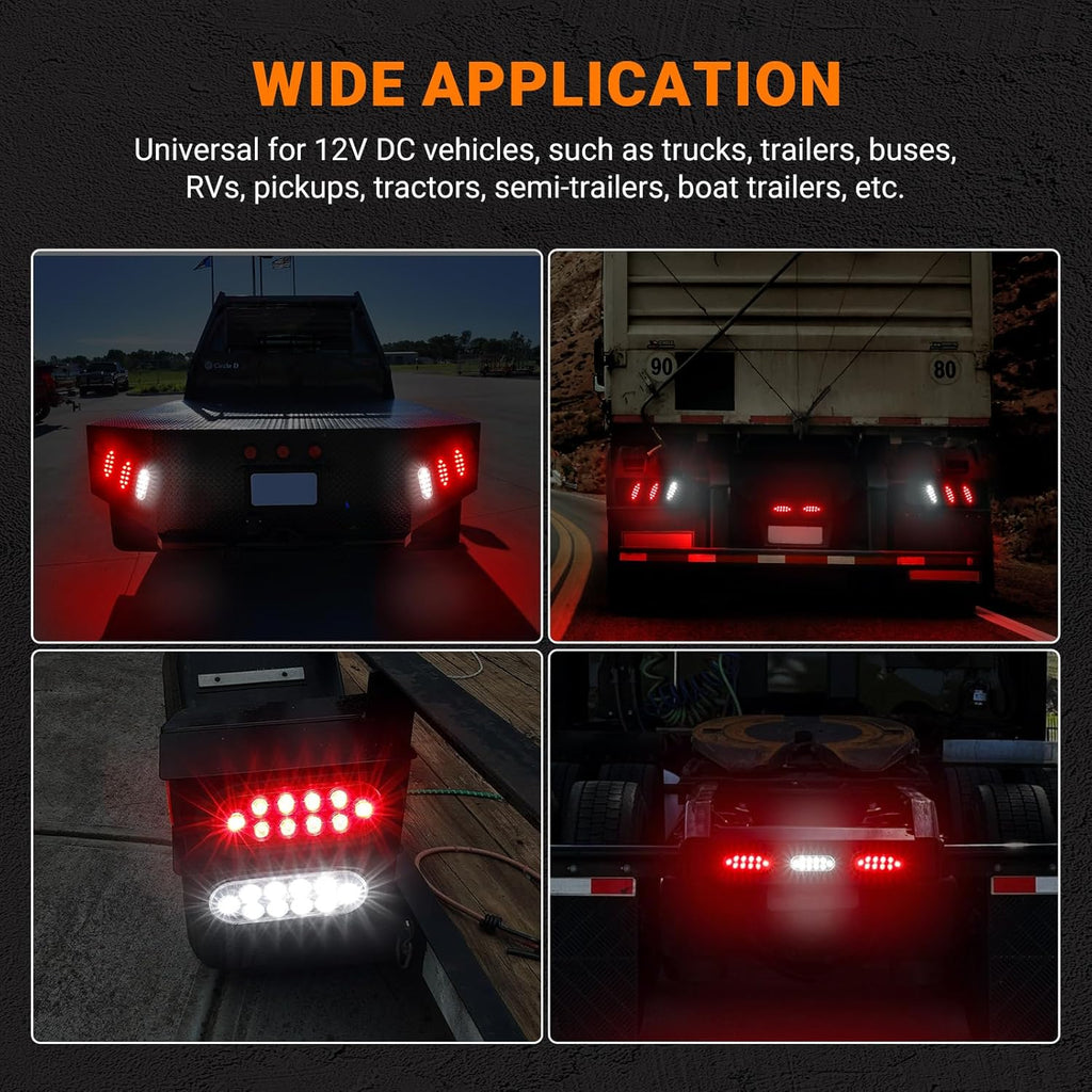 6 Inch Oval LED Red Light