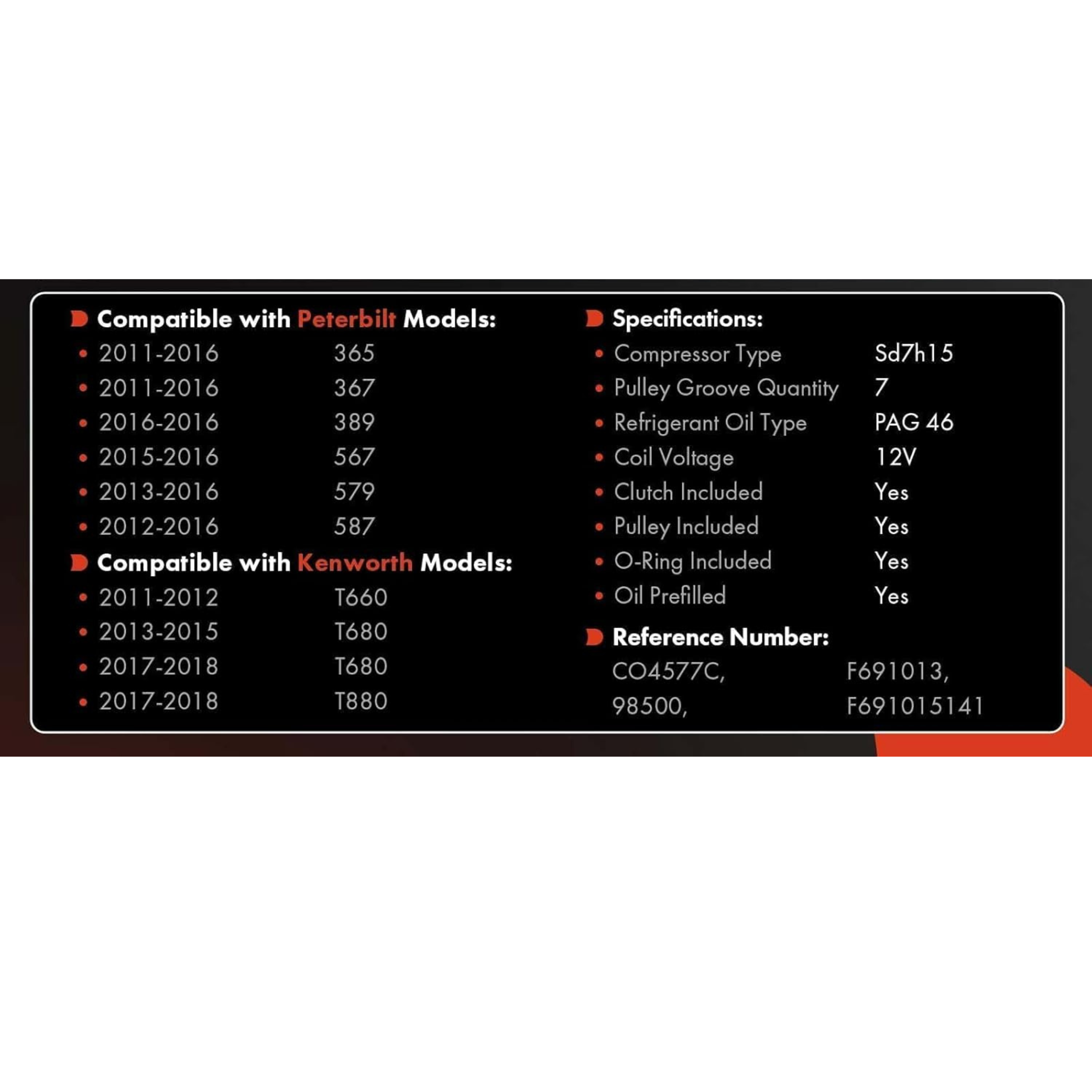 AC Compressor Kenworth/Peterbilt